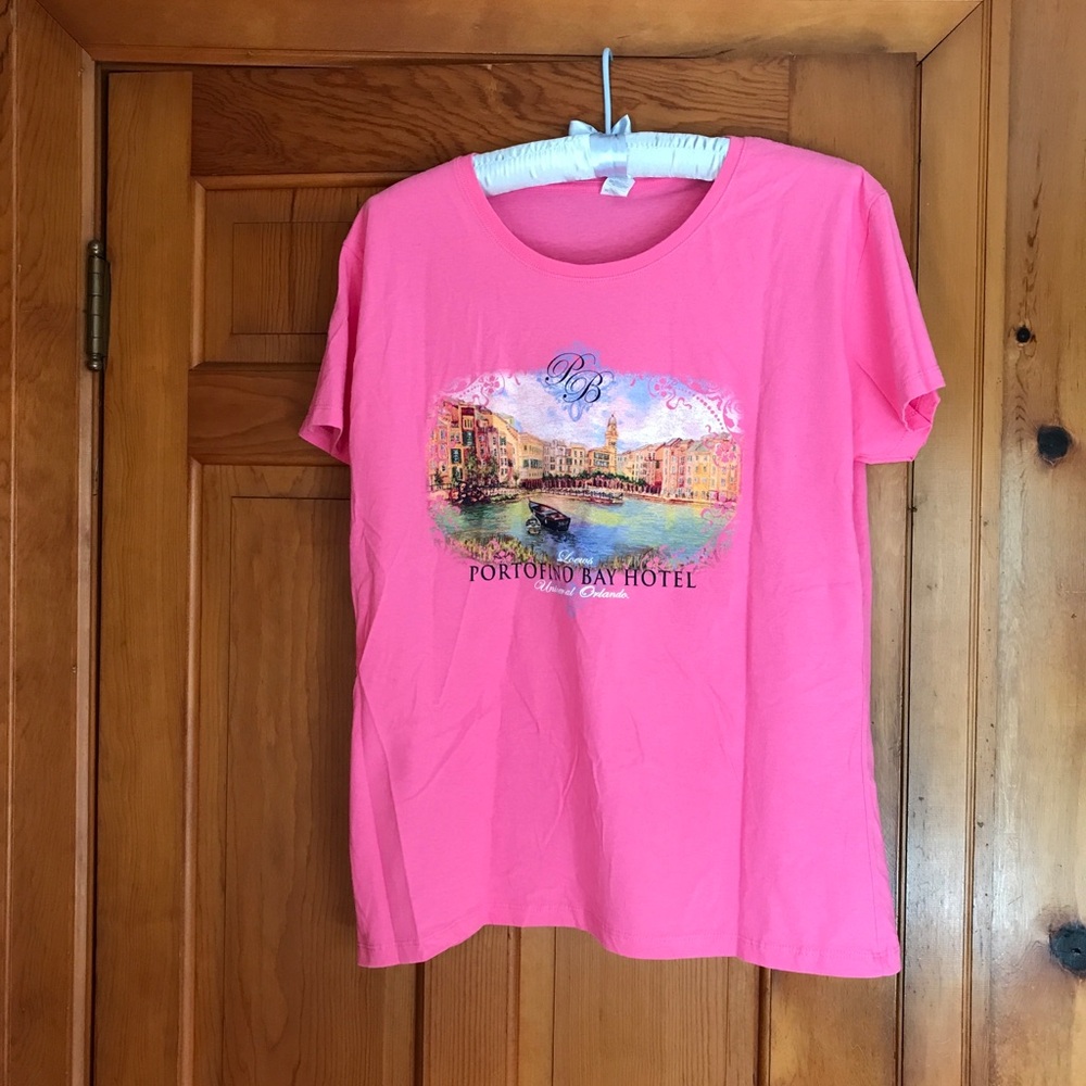 Portofino Bay Hotel Pink Short Sleeve Tee Size XL